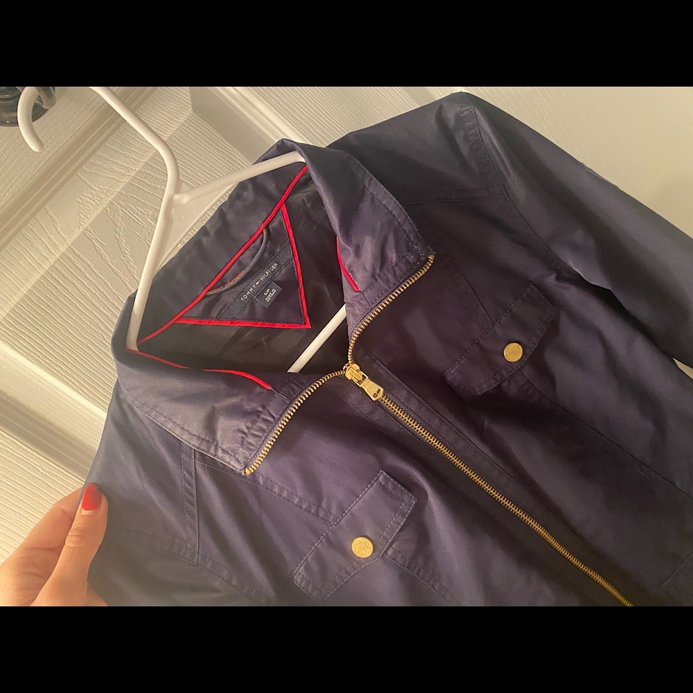Tommy Hilfiger Navy Blue All Weather Jacket, Small